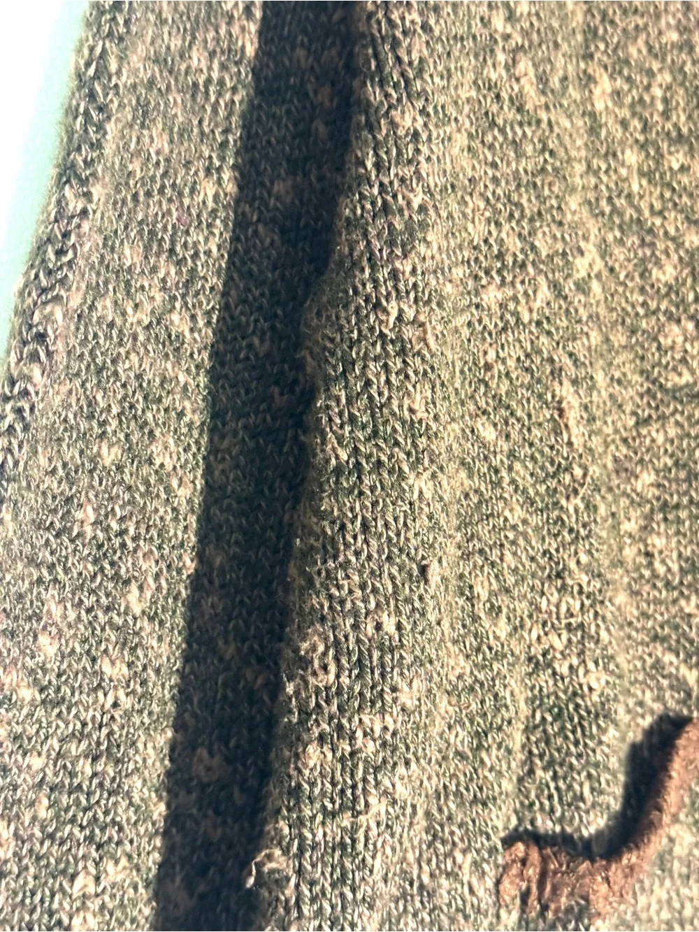 Vintage Y2K Hot Knots Brown Bouclé Knit Cardigan Sweater Oversized Buttons